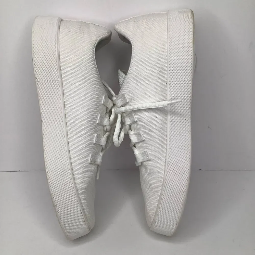 NOBULL RECS Canvas White Athletic Low Top Fashion Sneakers W8/M6.5 Athleisure